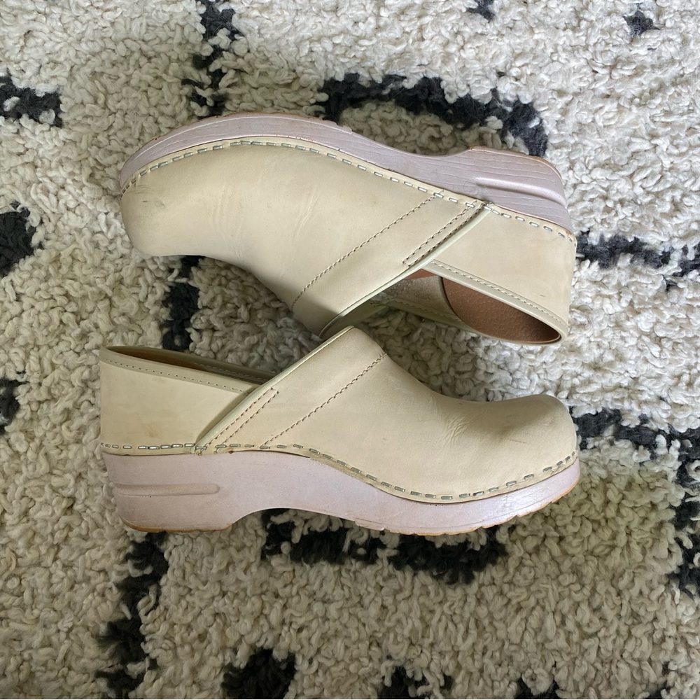 Dansko Cream Clogs